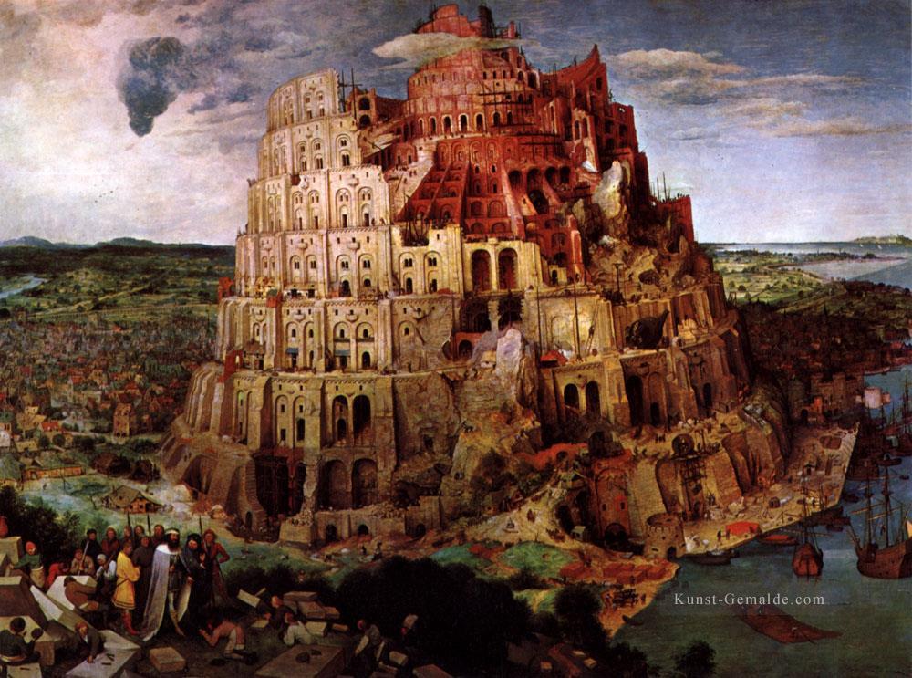 der Turm von Babel Flämisch Renaissance Bauer Pieter Bruegel der Ältere Ölgemälde